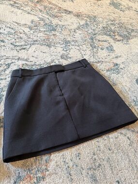 Joe's Jeans Black Satin-Trim Mini Skirt